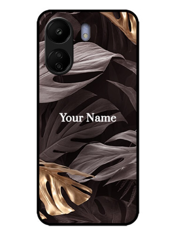 Custom Redmi 13C 4G Custom Metal Phone CaseWild Leaves Digital Paint Design