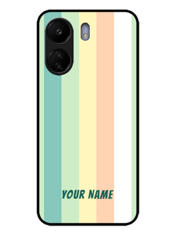 Custom Redmi 13C 4G Custom Metal Phone CaseMulti - Colour Stripes Design