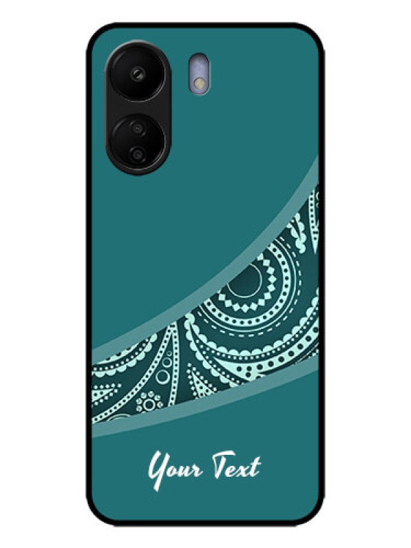 Custom Redmi 13C 4G Custom Metal Phone CaseSemi Visible Floral Design