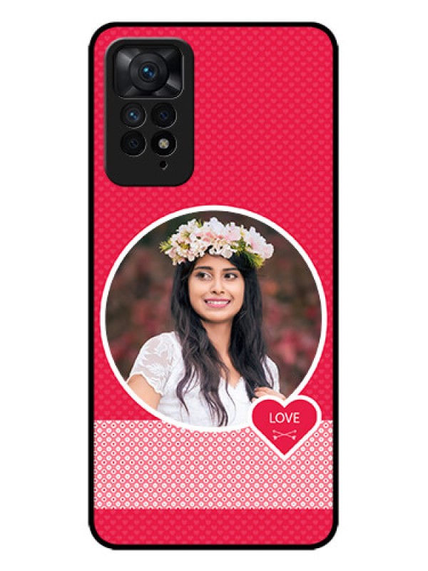 Custom Redmi Note 11 Pro Plus 5G Custom Metal Phone Case - Pink Color Pattern Design