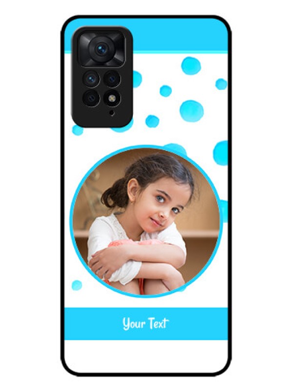 Custom Redmi Note 11 Pro Plus 5G Custom Metal Phone Case - Blue Bubbles Pattern Design