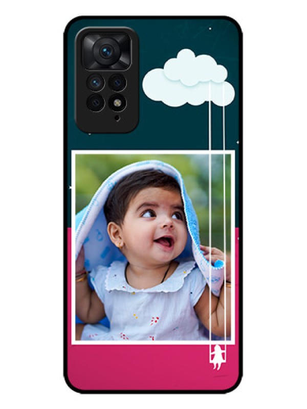 Custom Redmi Note 11 Pro Plus 5G Custom Metal Phone Case - Cute Girl With Cloud Design