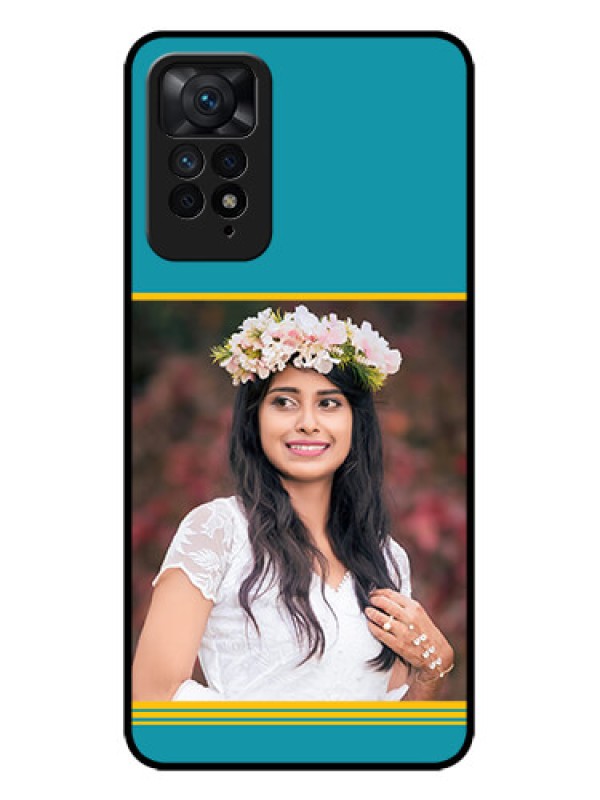 Custom Redmi Note 11 Pro Plus 5G Custom Metal Phone Case - Yellow and Blue Design