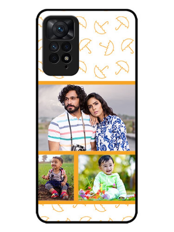 Custom Redmi Note 11 Pro Plus 5G Custom Metal Phone Case - Yellow Pattern Design