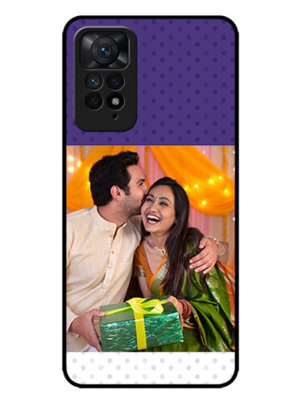 Custom Redmi Note 11 Pro Plus 5G Custom Metal Phone Case - Violet Colored Pattern Design