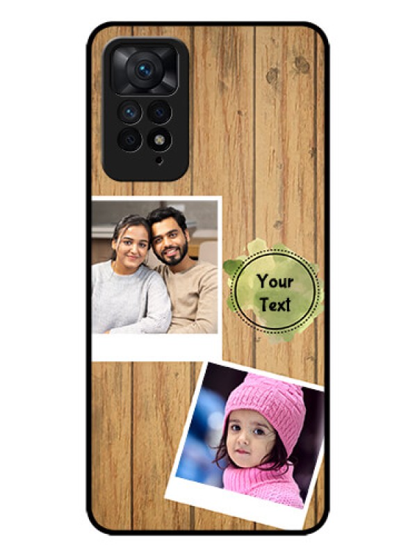 Custom Redmi Note 11 Pro Plus 5G Custom Metal Phone Case - Wooden Texture Design