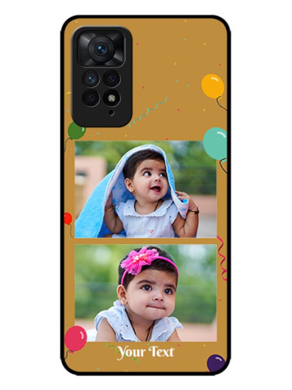 Custom Redmi Note 11 Pro Plus 5G Custom Metal Phone Case - Image Holder With Birthday Celebrations Design