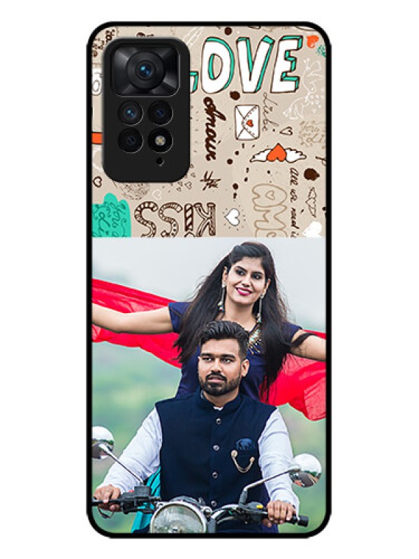 Custom Redmi Note 11 Pro Plus 5G Custom Metal Phone Case - Love Doodle Pattern