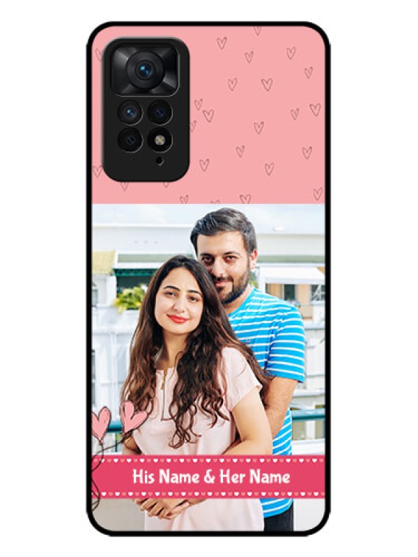 Custom Redmi Note 11 Pro Plus 5G Custom Metal Phone Case - Love Design Peach Color