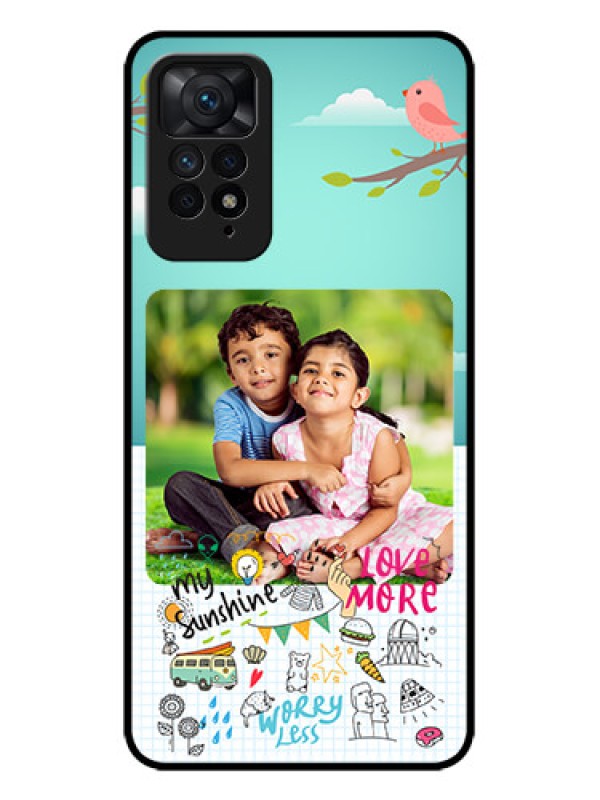 Custom Redmi Note 11 Pro Plus 5G Custom Metal Phone Case - Doodle Love Design