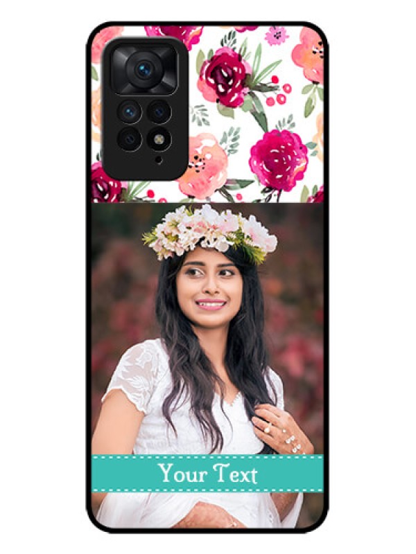 Custom Redmi Note 11 Pro Plus 5G Custom Metal Phone Case - Water Colors Floral Design