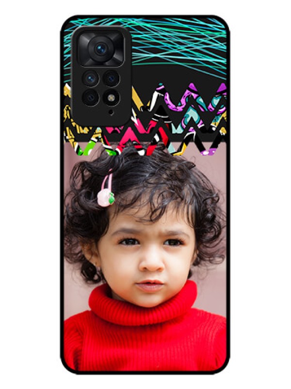 Custom Redmi Note 11 Pro Plus 5G Custom Metal Phone Case - Neon Abstract Design