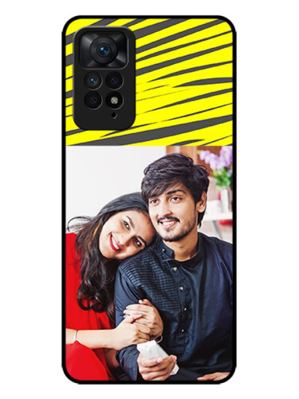 Custom Redmi Note 11 Pro Plus 5G Custom Metal Phone Case - Yellow Abstract Design