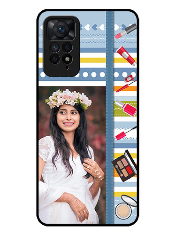 Custom Redmi Note 11 Pro Plus 5G Custom Metal Phone Case - Makeup Icons Design