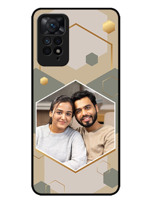 Custom Redmi Note 11 Pro Plus 5G Custom Metal Phone Case - Stylish Hexagon Pattern Design