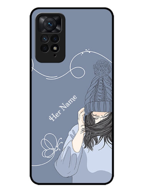 Custom Redmi Note 11 Pro Plus 5G Custom Metal Phone Case - Girl In Winter Outfit Design