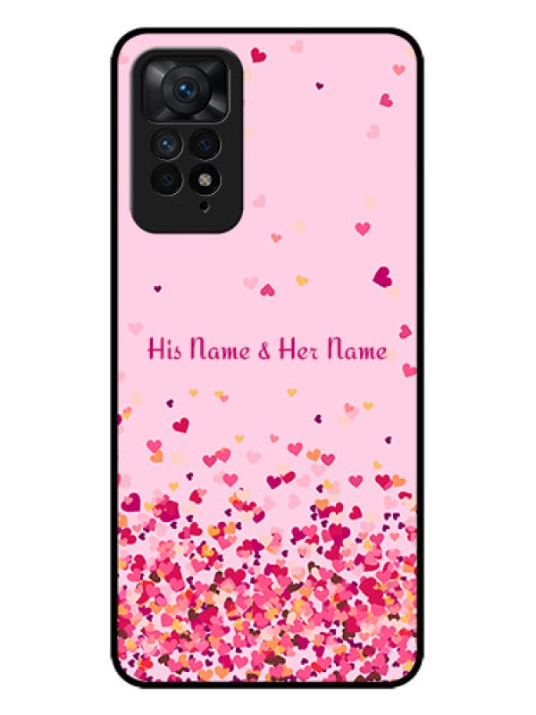 Custom Redmi Note 11 Pro Plus 5G Custom Metal Phone Case - Floating Hearts Design