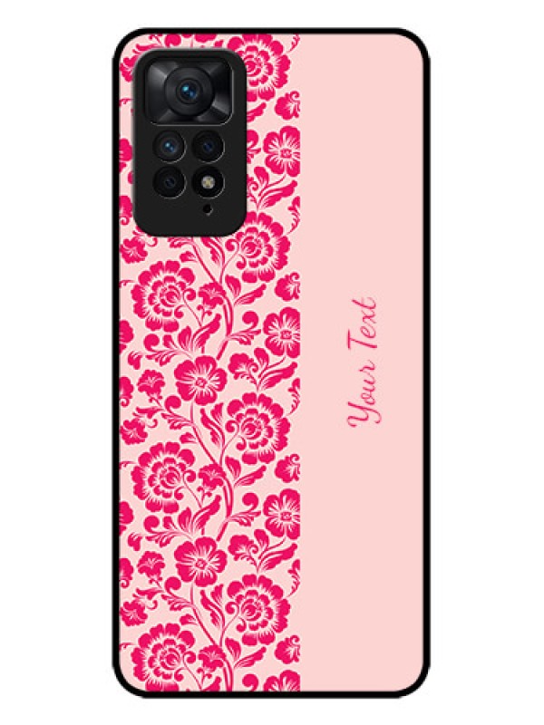 Custom Redmi Note 11 Pro Plus 5G Custom Metal Phone Case - Attractive Floral Pattern Design