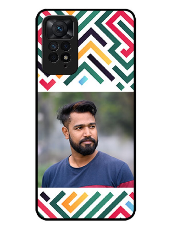 Custom Redmi Note 11 Pro Plus 5G Custom Metal Phone Case - Colorful Maze Pattern Design