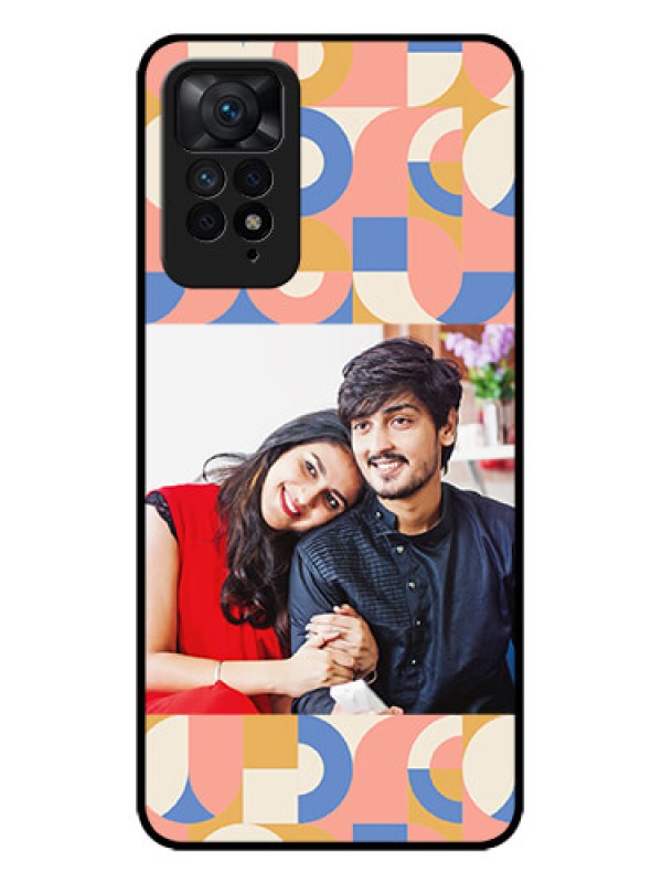 Custom Redmi Note 11 Pro Plus 5G Custom Metal Phone Case - Semi - Circle Maze Pattern Design