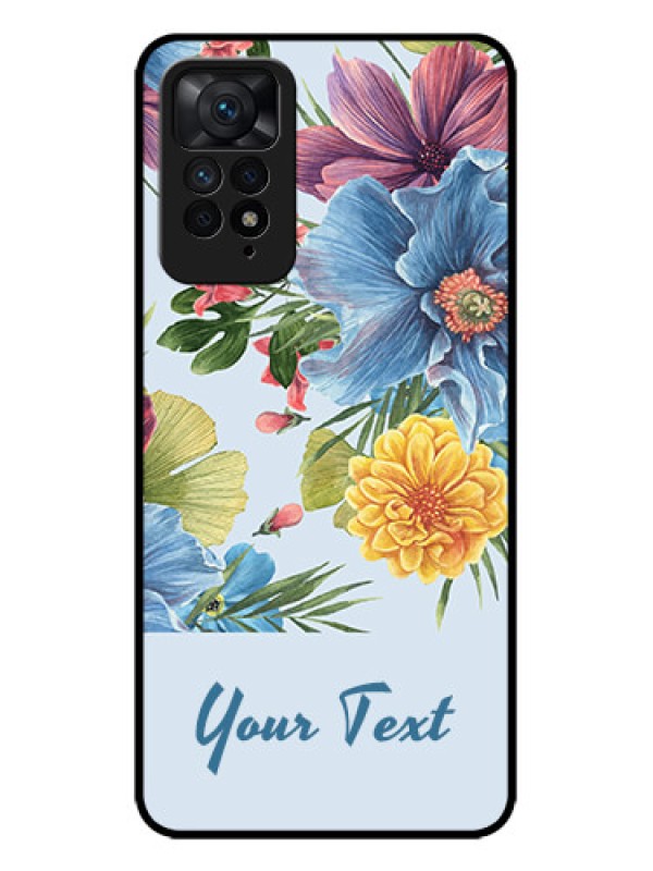 Custom Redmi Note 11 Pro Plus 5G Custom Metal Phone Case - Stunning Watercolored Flowers Painting Design