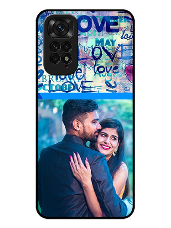 Custom Redmi Note 11 Custom Metal Phone CaseColorful Love Design