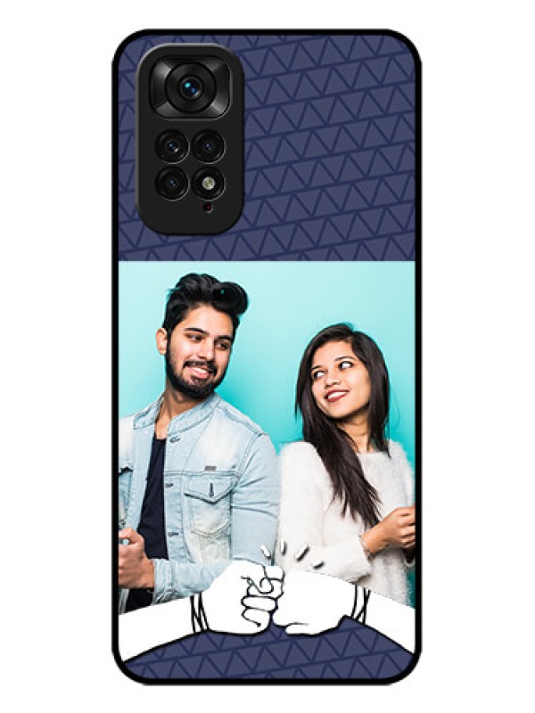Custom Redmi Note 11 Custom Metal Phone CaseWith Best Friends Design