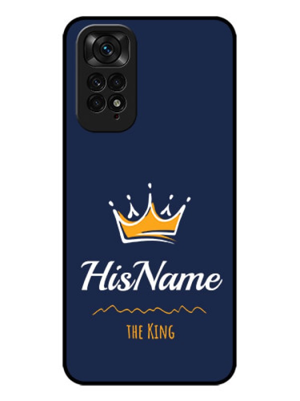 Custom Redmi Note 11 Custom Metal Phone CaseKing With Name Design