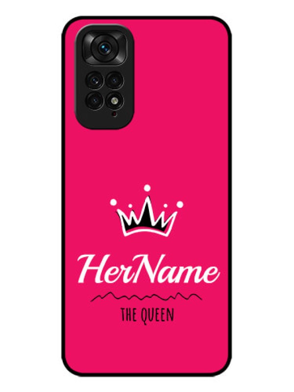 Custom Redmi Note 11 Custom Metal Phone CaseQueen With Name Design