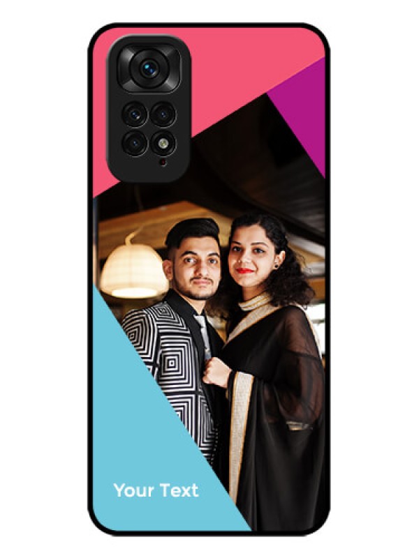 Custom Redmi Note 11 Custom Metal Phone CaseStacked Triple Colour Design