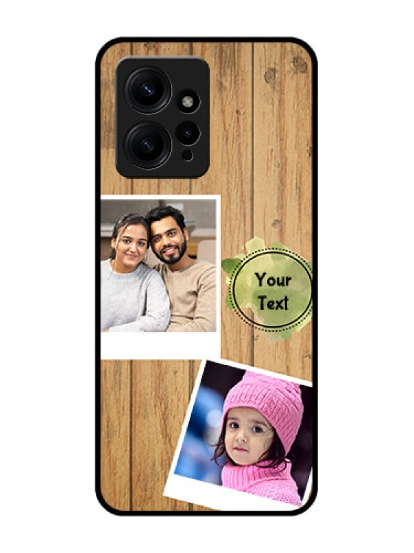 Custom Redmi Note 12 4G Custom Metal Phone CaseWooden Texture Design