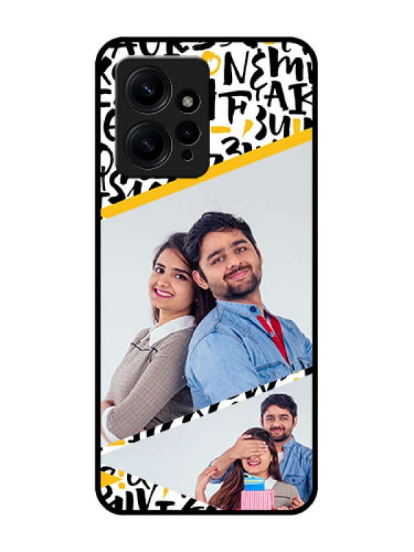 Custom Redmi Note 12 4G Custom Metal Phone CaseLetters Pattern Design
