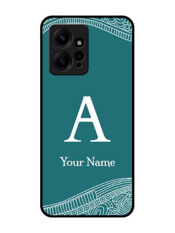 Custom Redmi Note 12 4G Custom Metal Phone CaseLine Art Pattern With Custom Name Design