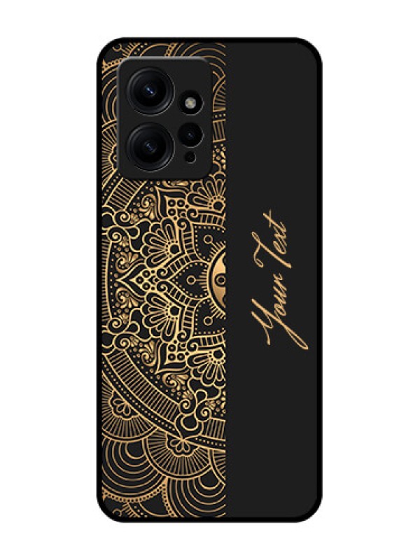 Custom Redmi Note 12 4G Custom Metal Phone CaseMandala Art With Custom Text Design