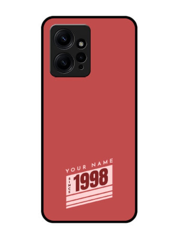 Custom Redmi Note 12 4G Custom Metal Phone CaseRed Custom Year Of Birth Design