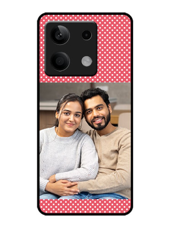 Custom Redmi Note 13 5G Custom Metal Phone CaseWhite Dotted Design