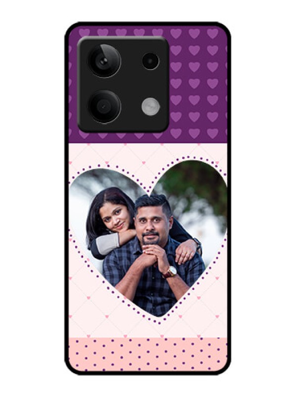 Custom Redmi Note 13 5G Custom Metal Phone CaseViolet Love Dots Design