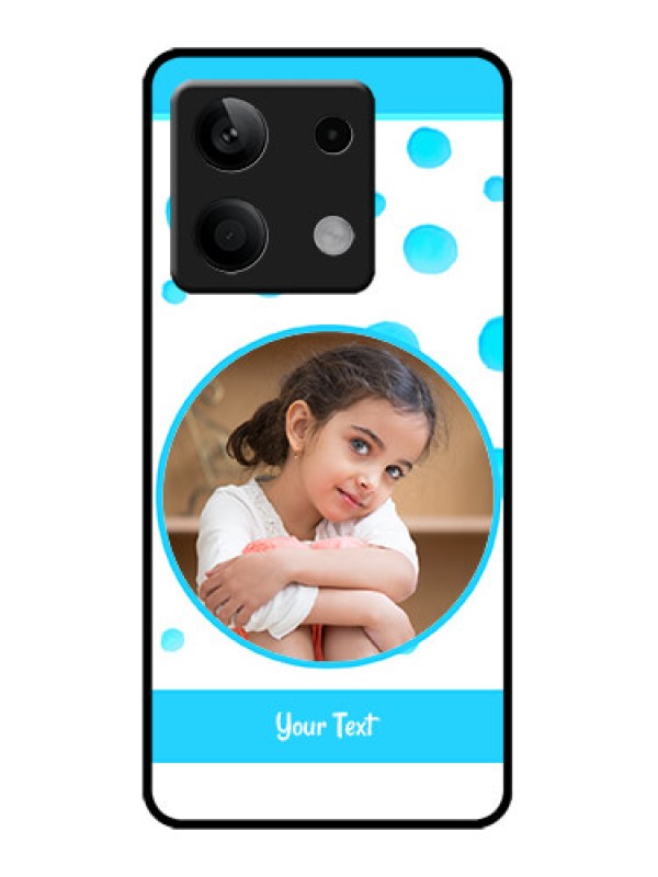 Custom Redmi Note 13 5G Custom Metal Phone CaseBlue Bubbles Pattern Design