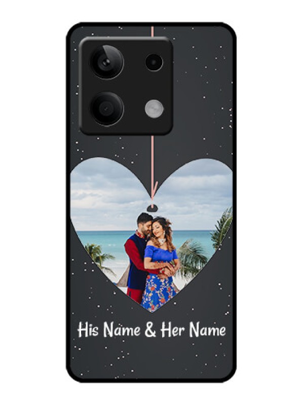 Custom Redmi Note 13 5G Custom Metal Phone CaseHanging Heart Design