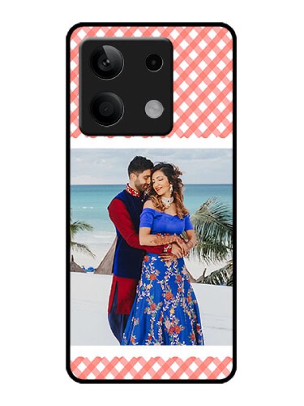 Custom Redmi Note 13 5G Custom Metal Phone CasePink Pattern Design