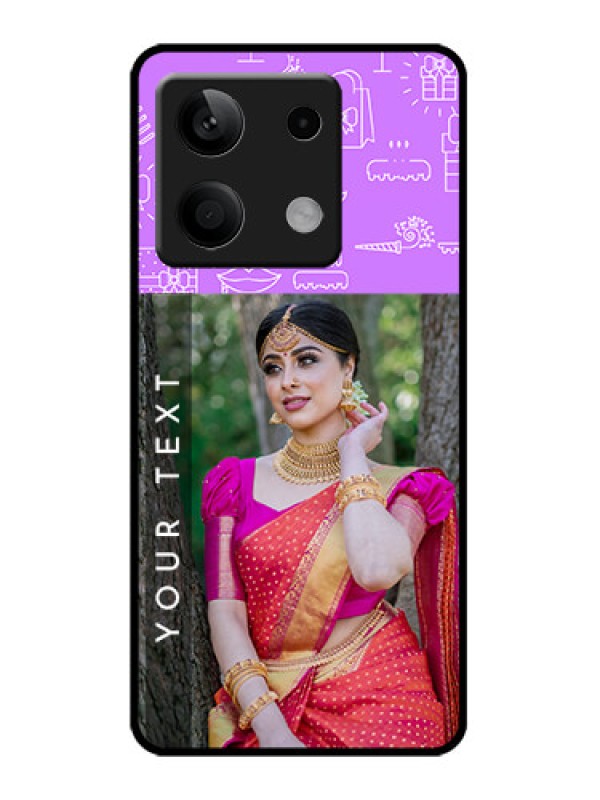 Custom Redmi Note 13 5G Custom Metal Phone CaseBirthday Icons Design
