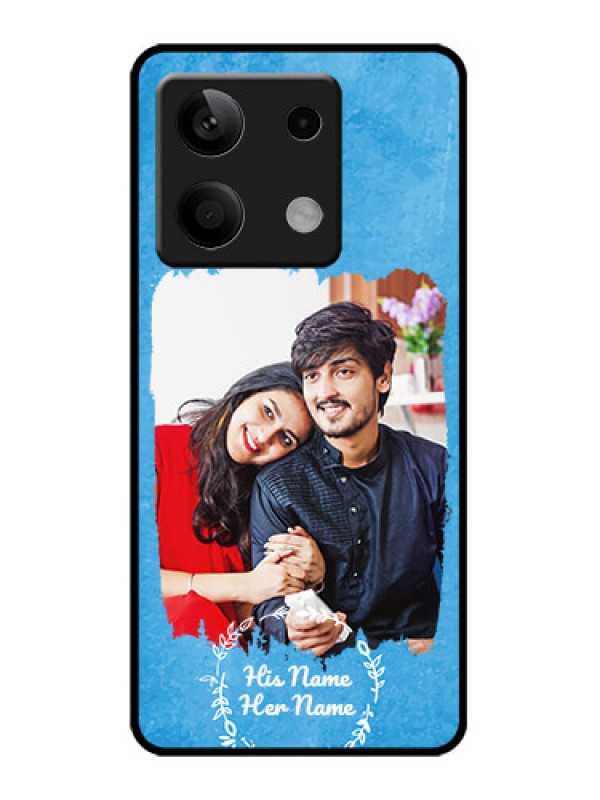 Custom Redmi Note 13 5G Custom Metal Phone CaseBlue Color Vintage Design