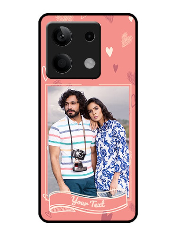 Custom Redmi Note 13 5G Custom Metal Phone CaseLove Doodle Art Design