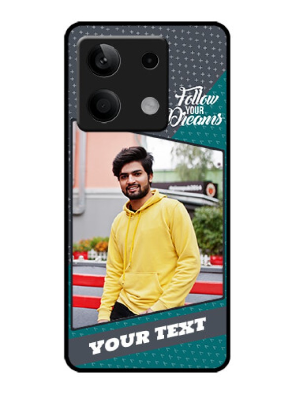 Custom Redmi Note 13 5G Custom Metal Phone CaseBackground Pattern Design With Quote