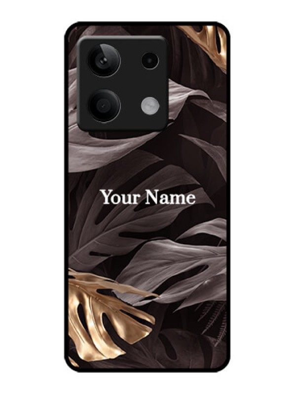 Custom Redmi Note 13 5G Custom Metal Phone CaseWild Leaves Digital Paint Design