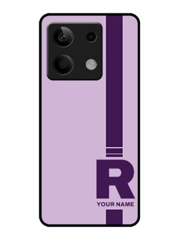 Custom Redmi Note 13 5G Custom Metal Phone CaseSimple Dual Tone Stripe With Name Design