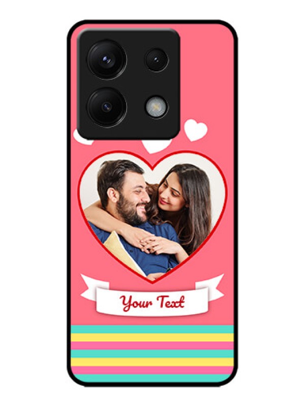 Custom Redmi Note 13 Pro 5G Custom Metal Phone CaseLove Shapes Doodle Design