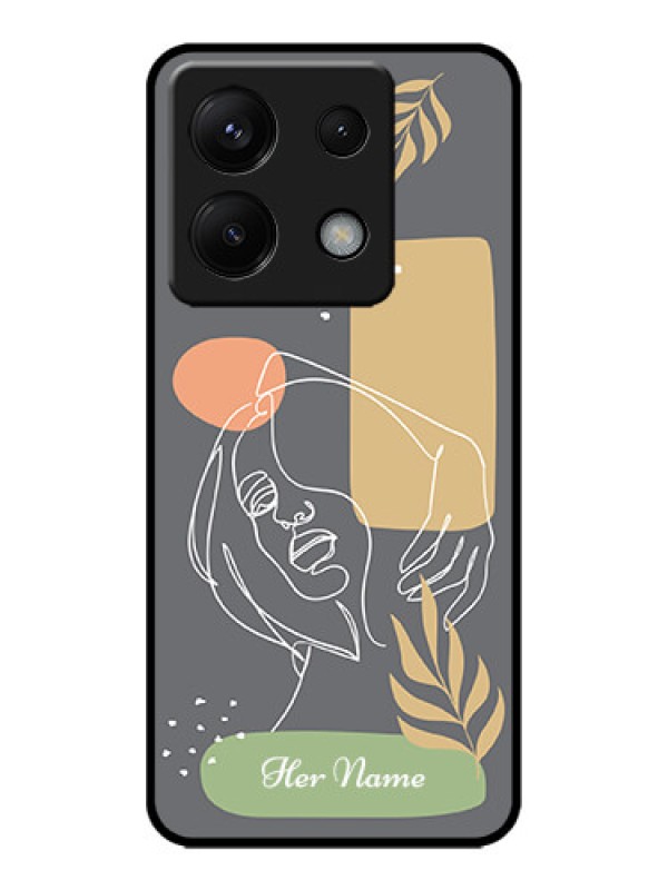 Custom Redmi Note 13 Pro 5G Custom Metal Phone CaseGazing Woman Line Art Design