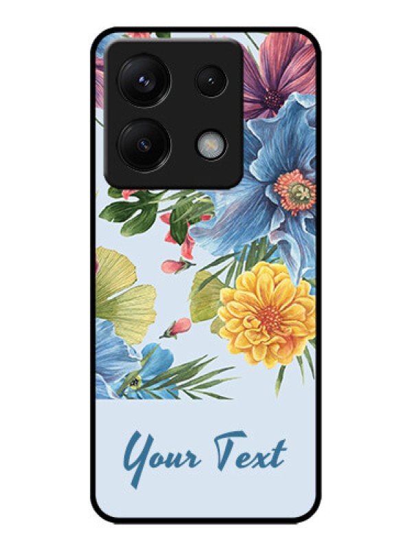 Custom Redmi Note 13 Pro 5G Custom Metal Phone CaseStunning Watercolored Flowers Painting Design