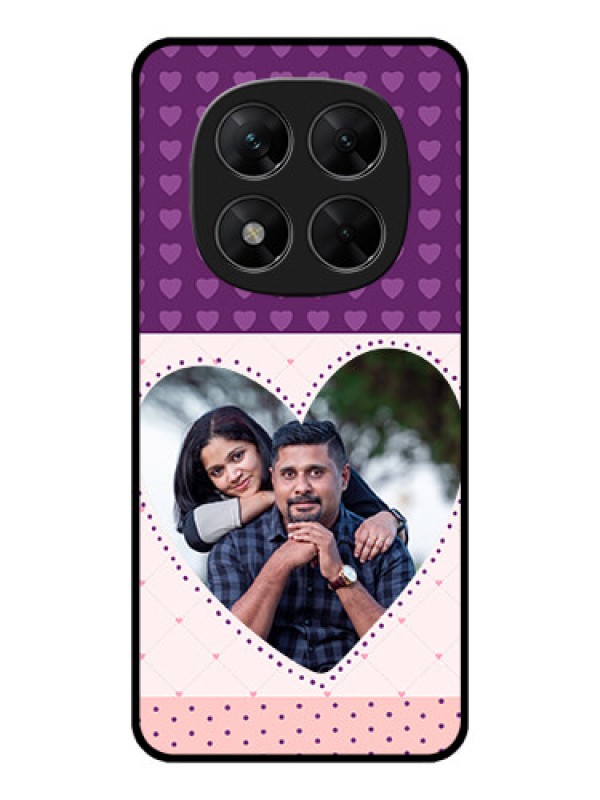 Custom Redmi Note 14 Pro 5G Custom Metal Phone CaseViolet Love Dots Design